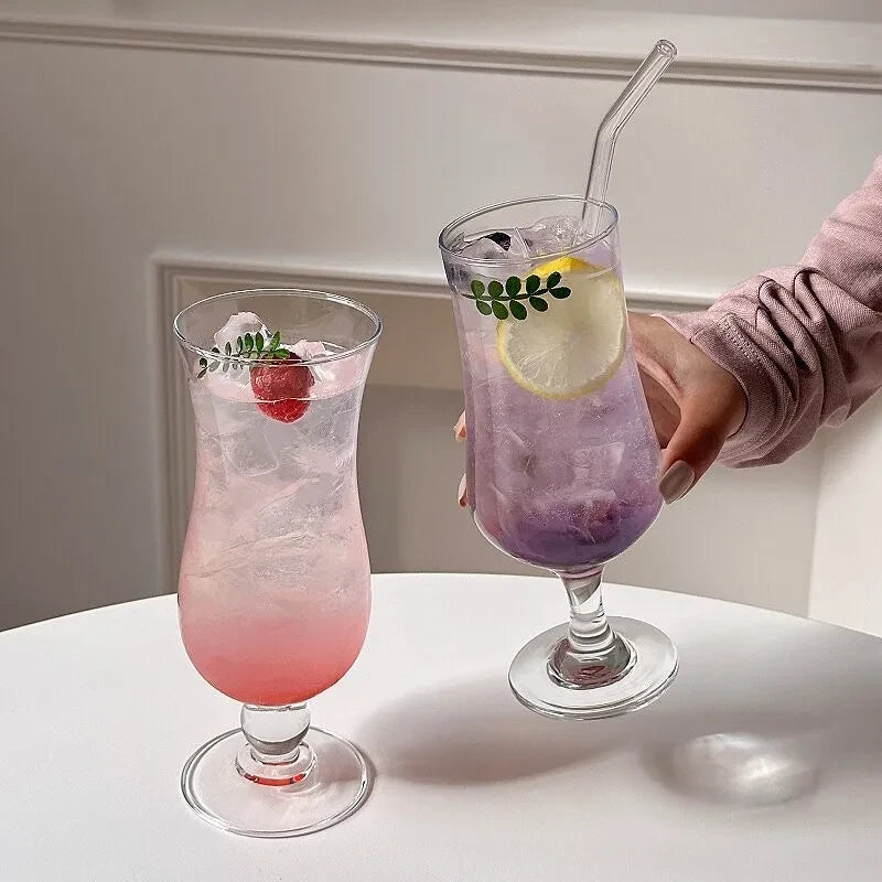 Instagram-famous Glass Cup, Transparent Glass Water Tumbler, Juice Glass, Aesthetically Pleasing, Cocktail Glass, Gift