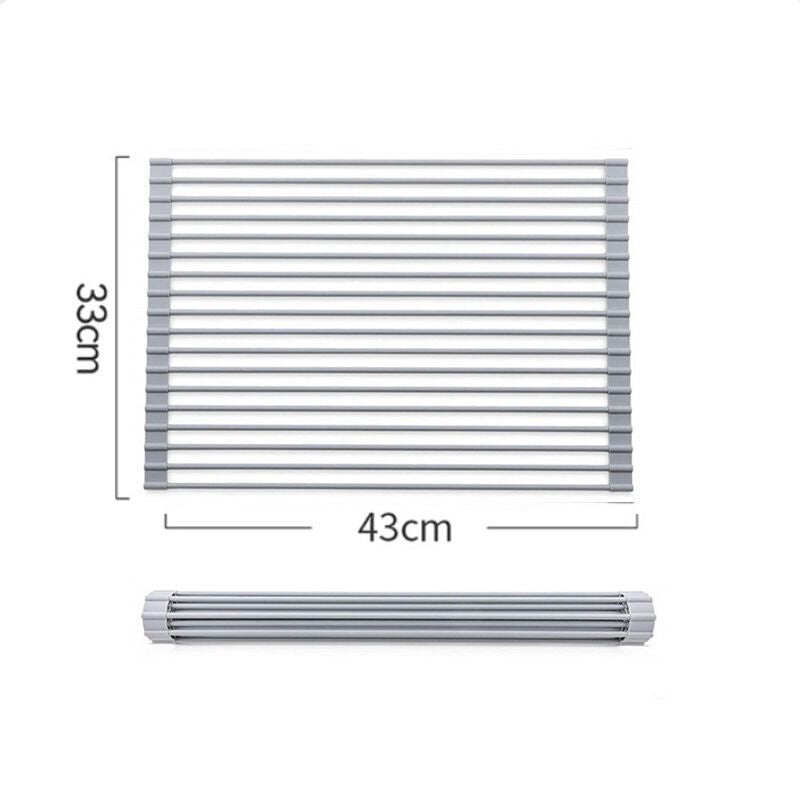 Multipurpose Roll-Up Dish Drying Rack