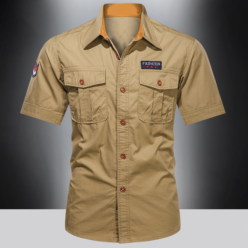 👔 LIMITED-TIME 50% OFF! 💥 Men's Classic Fit Short Sleeve Casual Shirt – Durable Fabric, Cargo Pockets, Timeless ✨
